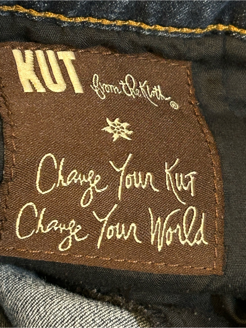 KUT from the Kloth button-front denim mini skirt. - Picture 9 of 13